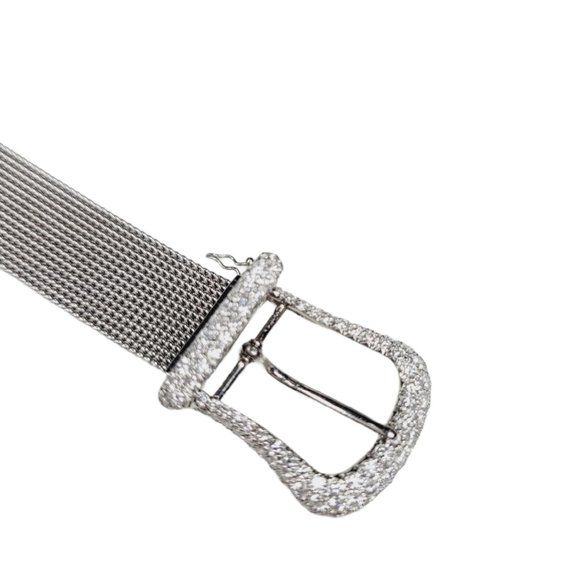 Tiffany & Co. Diamond Platinum Buckle Bracelet - Picture 3 of 9